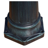NNEVL Garden Light Post 2-arms 215 cm Dark Green/Black Aluminium