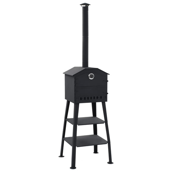 NNEVL Outdoor Pizza Oven Charcoal Fired with 2 Fireclay Stones
