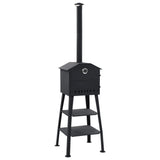 NNEVL Outdoor Pizza Oven Charcoal Fired with 2 Fireclay Stones