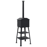 NNEVL Outdoor Pizza Oven Charcoal Fired with 2 Fireclay Stones