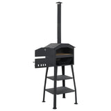 NNEVL Outdoor Pizza Oven Charcoal Fired with 2 Fireclay Stones