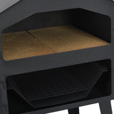 NNEVL Outdoor Pizza Oven Charcoal Fired with 2 Fireclay Stones