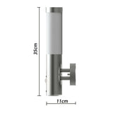 NNEVL Outdoor Wall Lamp with Motion Detector Stainless Steel