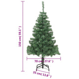 NNEVL Artificial Christmas Tree with Stand 150 cm 380 Branches