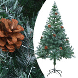 NNEVL Frosted Christmas Tree with Pinecones 150 cm