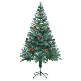 NNEVL Frosted Christmas Tree with Pinecones 150 cm