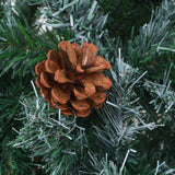 NNEVL Frosted Christmas Tree with Pinecones 150 cm