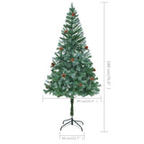 NNEVL Artificial Christmas Tree with Pinecones 180 cm