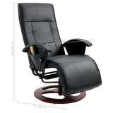 NNEVL Massage Chair Black Faux Leather