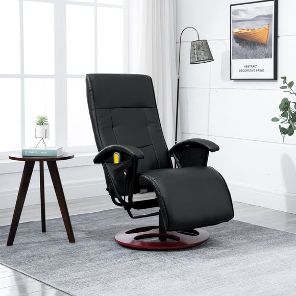 NNEVL Massage Chair Black Faux Leather