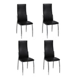 NNEVL Dining Chairs 4 pcs Black Faux Leather