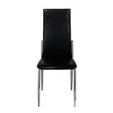 NNEVL Dining Chairs 4 pcs Black Faux Leather