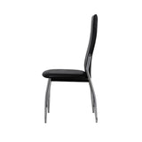 NNEVL Dining Chairs 4 pcs Black Faux Leather