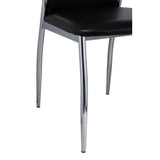 NNEVL Dining Chairs 4 pcs Black Faux Leather