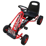 NNEVL Red Pedal Go Kart with Adjustable Seat