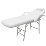 NNEVL Portable Facial Treatment Chair Faux Leather 185x78x76 cm White