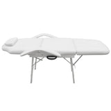 NNEVL Portable Facial Treatment Chair Faux Leather 185x78x76 cm White