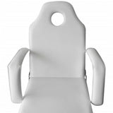 NNEVL Portable Facial Treatment Chair Faux Leather 185x78x76 cm White