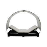 NNEVL Sun Lounger with Roof and Cushion Poly Rattan Black