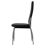 NNEVL Dining Chairs 6 pcs Black Faux Leather