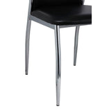 NNEVL Dining Chairs 6 pcs Black Faux Leather