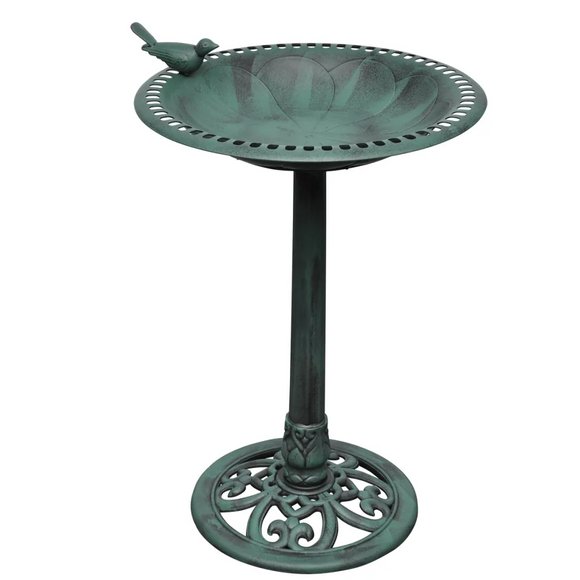 NNEVL Bird Bath with Decorative Bird