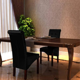 NNEVL Dining Chairs 2 pcs Black Faux Leather