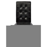 NNEVL Dining Chairs 2 pcs Black Faux Leather