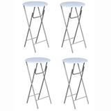 NNEVL Bar Tables 4 pcs with MDF Tabletop White