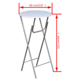 NNEVL Bar Tables 4 pcs with MDF Tabletop White