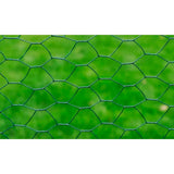 NNEVL Mesh Fence Galvanised Steel Hexagon 1x25 m Dark Green