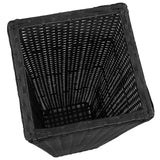 NNEVL 3 Rattan Flower Raised Beds Black