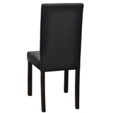 NNEVL Dining Chairs 4 pcs Black Faux Leather
