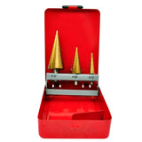 NNEVL 3-Piece HSS Step Drill Set