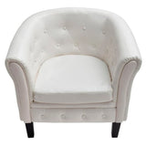 NNEVL Tub Chair White Faux Leather