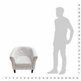 NNEVL Tub Chair White Faux Leather