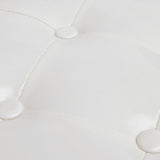 NNEVL Tub Chair with Footstool White Faux Leather