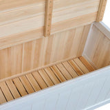 NNEVL Storage Bench 126x42x75 cm Wood White
