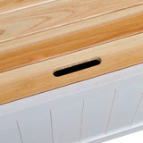 NNEVL Storage Bench 126x42x75 cm Wood White