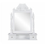 NNEVL Vanity Makeup Table with Rectangular Swing Mirror MDF