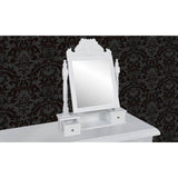 NNEVL Vanity Makeup Table with Rectangular Swing Mirror MDF