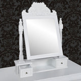 NNEVL Vanity Makeup Table with Rectangular Swing Mirror MDF