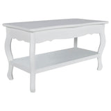 NNEVL Coffee Table 2 Tiers MDF White