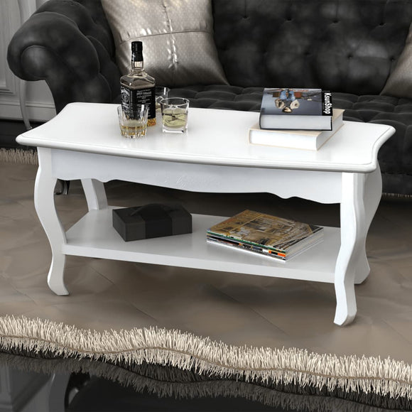 NNEVL Coffee Table 2 Tiers MDF White