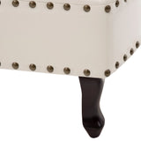 NNEVL Chaise Longue Cream White Faux Leather