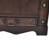 NNEVL Wooden Treasure Chest Large Brown