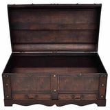 NNEVL Wooden Treasure Chest Large Brown