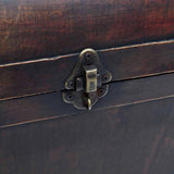 NNEVL Wooden Treasure Chest Large Brown