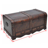 NNEVL Wooden Treasure Chest Large Brown