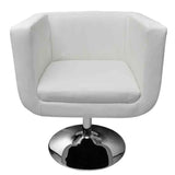 NNEVL Bar Stool White Faux Leather